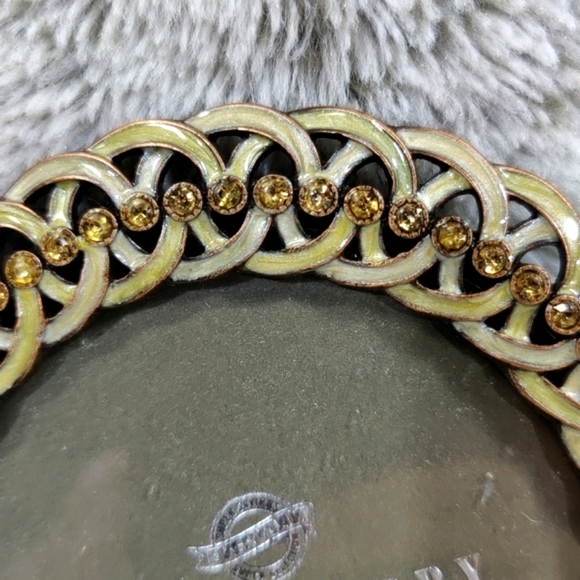 Vintage Cute Hobby Lobby Metal/Stones Picture Frame /3.5×3.5 Inches - Picture 4 of 10